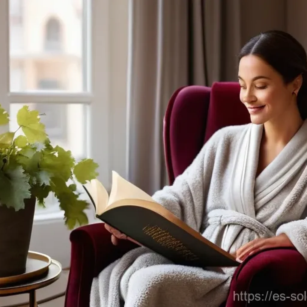 혼술 관련 인기 해시태그 분석 - **Prompt 1: The Tranquil Evening Reader**
    A sophisticated woman in her early 30s, dressed in ele...