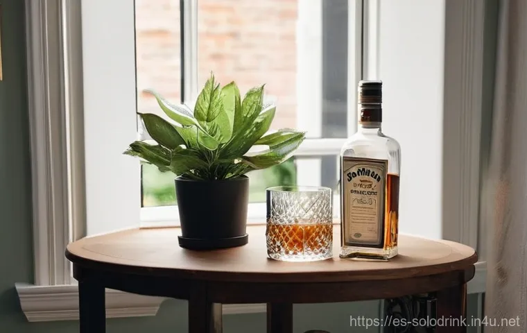 혼술할 때 필수 주류 용품 추천 - **Prompt 1: The Cozy, Personalized Home Bar Nook**
    "A beautifully lit, inviting home bar corner....