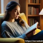 혼술할 때 감성적인 일기 쓰기 - **Prompt:** A young woman, appearing to be in her early twenties, is seated comfortably on a plush, ...