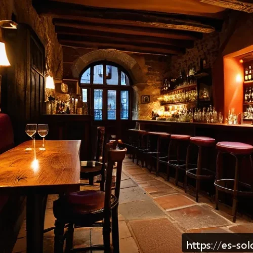 혼술과 여행   혼술하기 좋은 국내 여행지 - A cozy, intimate tapas bar in Barcelona&rsquo;s Gothic Quarter at night, featuring warm wooden furniture a...